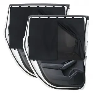 Car window sunshade, car sunshade, car seat fully covered with sun visor, suitable for camping use, double-sided black universal interior accessories