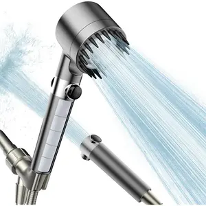 Shower Head with Handheld, Rainfall Shower Head, High Pressure Water Flow and Multiple Spray Modes Shower Head with Filter, Power Wash for Hard Water, Showerhead with ON/OFF Switch for Pets Bath, Handheld Showerhead Set