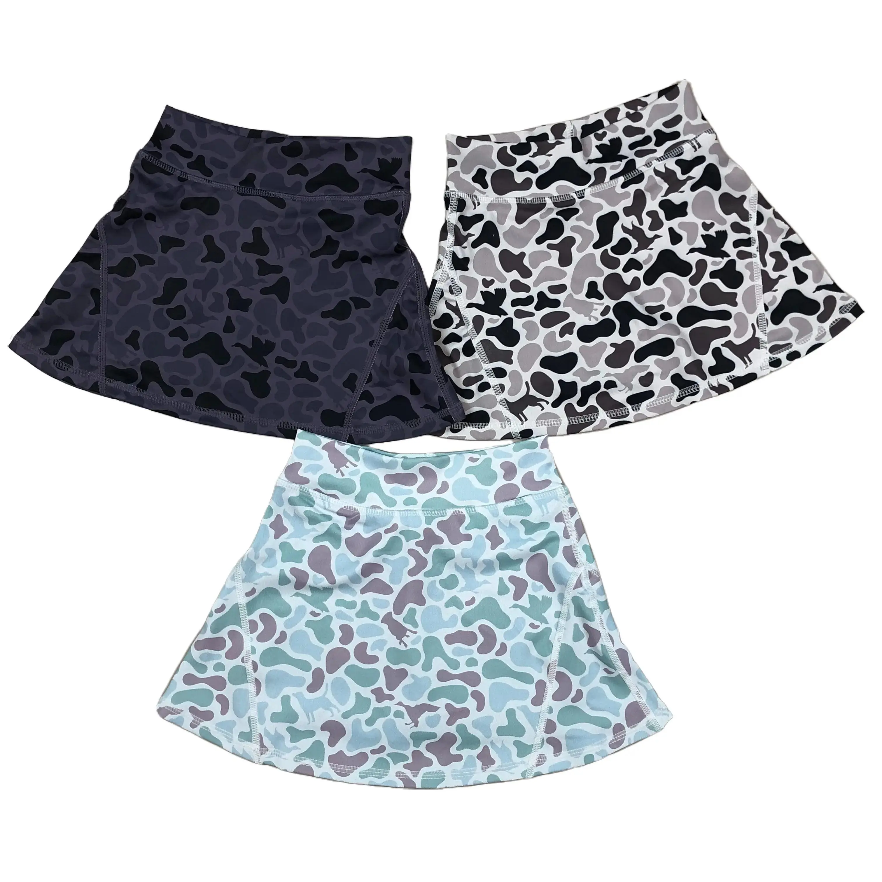 Girls' Wear Cotton Blend Heart Print Sports Skirt Set, Summer Bottom Wear for Active Girls, Toddler Skirt, Boxing, Quick Dry, 4T, 2T, 5-6T