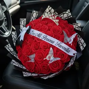 50 eternal roses Bouquet - ramo buchón de 50 rosas eternas