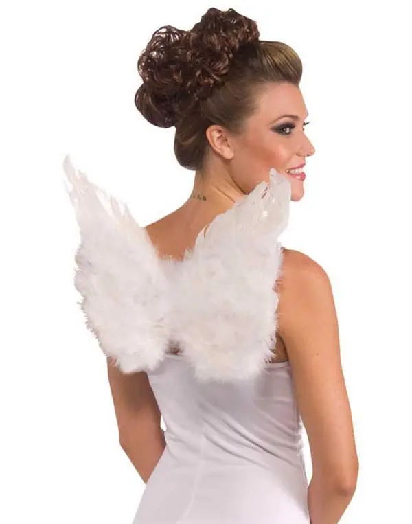 Small Club Feather Angel Wings Costume Accessory