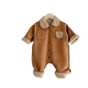 NewBaby Boy Fall/Winter Snowsuit! Sherpa Fleece-Lined + Detachable Hood |           Dual-Wear