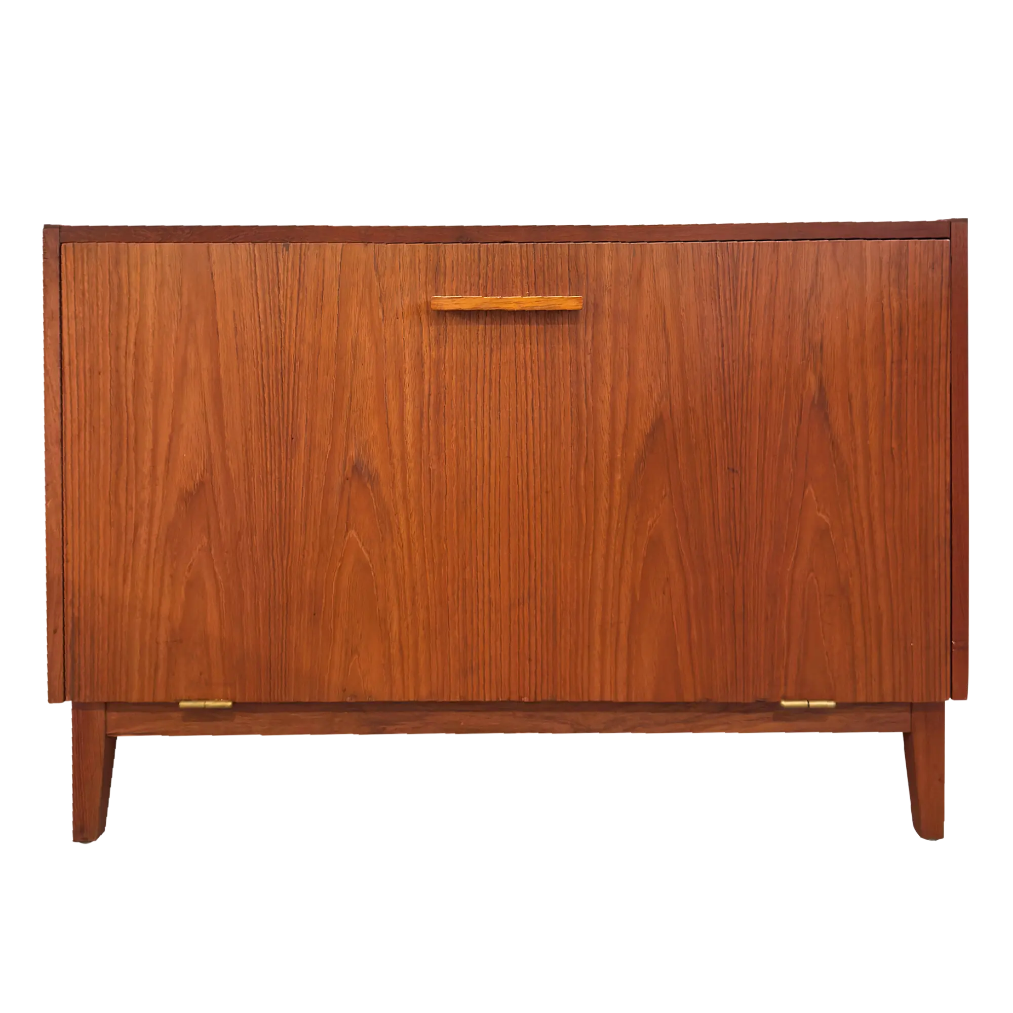 MCM Teak Front Pull Cabinet MCM Teak Front Pull Cabinet