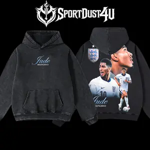 SportDust4U Retro Vintage Limited Edition Jude Bellingham England Unisex T-Shirt & Hoodie 100% Premium Cotton 230gsm Heavyweight Classic Fit Menswear