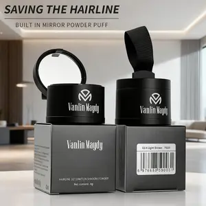 Waterproof Hairline Filling Powder – Hair Concealer for Bald Spots, Roots & Thin Hair, Compact with Mirror and Puff, Sweatproof, Smudge-Free, Long-Lasting Hair Filler for Women & Men