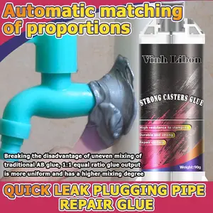 Cast Iron Glue Set, Sealing Glue A+b Metal Repair Glue, Waterproof Epoxy Resin for Iron and Steel, High Strength Corrosion Resistance