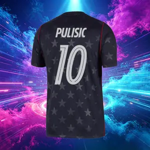 2026 United States National Home And Away Red White Black 10# Pulisic Short Sleeve Soccer Jersey Fans Version