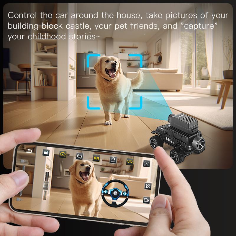 KF32 Alloy Mini Remote Control Car, 1:64 scale RC car/truck, 2.4G wireless design, equipped with a 720P FPV camera and WiFi APP control, USB charging, durable metal construction, suitable for indoor and outdoor play, a great gift for children and adults