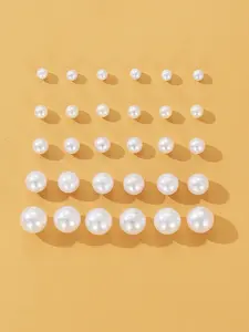 Women's Pearl Earrings Set, Fashionable Multisize Options Casual Jewelry, Versatile Ladies' Ear Accessories, Perfect Gift Idea, Trendy Jewelry