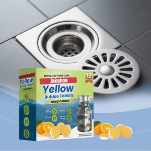 Jakehoe Drain Cleaning Tablets, Household Unclogging Tablets for Clearing Clogs Caused by Hair and Grease in Drains and Sewers