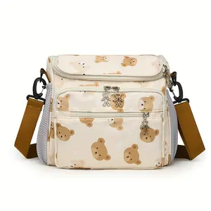 A Single Shoulder Crossbody Parent Bag, Casual Mother And Baby Bag with Multiple Pockets And Large Capacity for Milk Bottles And Diapers Diaperbag Travel Boys