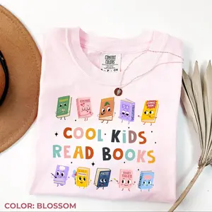 Cool Kids Read Books Shirt, Teacher Shirts, Kindergarten Teacher Shirt, School Librarian Shirt, Reading Teacher Shirt, Teacher Gifts	