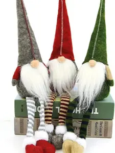 Adorable 3-Piece Long-Legged Rudolph Doll Set for Festive Christmas Decoration - Perfect Gift for Kids & Charming Hotel/Mall Window Display!