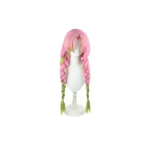 Adult Children Anime Kanroji Mitsuri Cosplay Costume Kimono Haori Dress Wig Clothes Halloween Costume for Adult Children