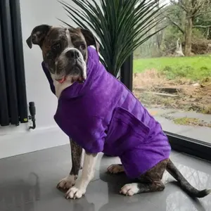 Multi-functional Pet Grooming Towel Robe Absorbent Microfiber Bathrobe for Dogs and Cats Soft Wrap Towel for Pet Bathing Perros