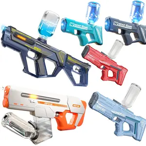 Electric Automatic Water Storage Gun play Toys Portable child Summer Beach Outdoor Fight Fantasy LED Light  Toys firkids For Kids Adults Game