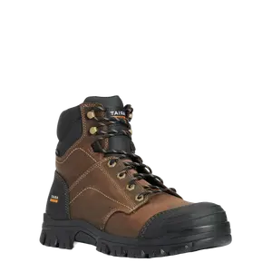 Ariat Men's Treadfast 6" Steel Toe Brown Leather Work Boots 10034671