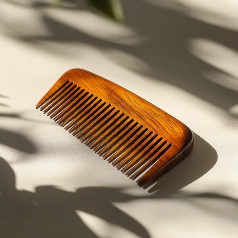 Bamboo Beard Comb - Durable, Smooth Teeth for Effortless Styling and Detangling