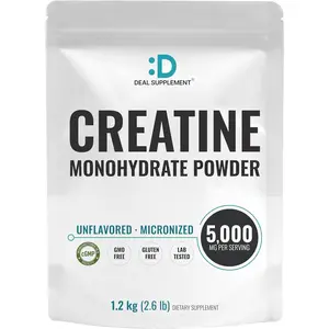 Instant Creatine Monohydrate Powder – 5g Per Serving – 240 Servings – Micronized Unflavored – Strength, Power & High-Intensity Training Support – Vegan, Non-GMO