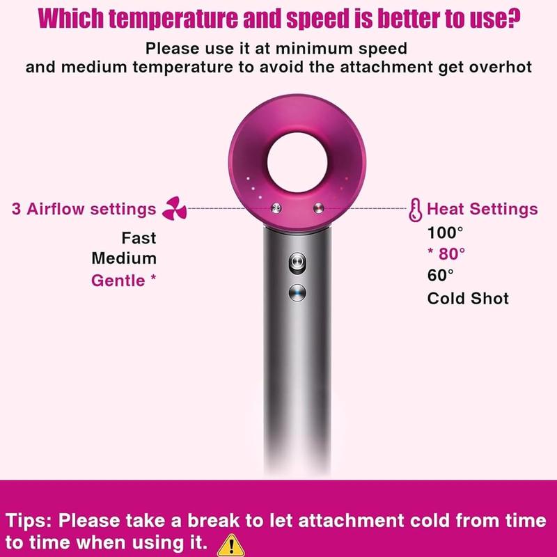 1.2 Inch/30MM Long Hair Curling Iron Barrels For Dyson Airwrap HS01 HS05 Attachment Parts Hair Tool, With Adaptor For Dyson Hair Dryer Converting To Airwrap Styler, 1 Pair