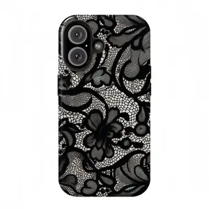 Black Lace Vintage Pattern Phone Case, Compatible withiPhone 17 16 15 14 13 Pro Max Plus .Cute Fashion DualLayer Creative Case, Perfect Gift for Her/Him.hockproof &Stylish. iPhone 17 cases / iPhone16 Pro Max cases /iPhone15 Pro Maxcases.