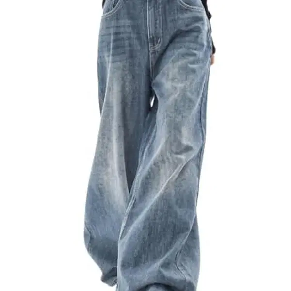 EMMIOL Jeans for Women Wide Leg Baggy Jeans High Waist Y2K Casual Loose Boyfriends Trousers Vintage Streetwear