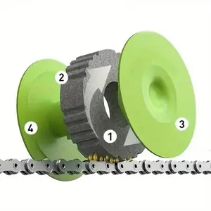 Portable Bicycle Chain Oiler with Pedal Lubrication System, Free Setup, Handle & Green Casing, Compatible with Road, Mountain Bikes & Bicycle Gear