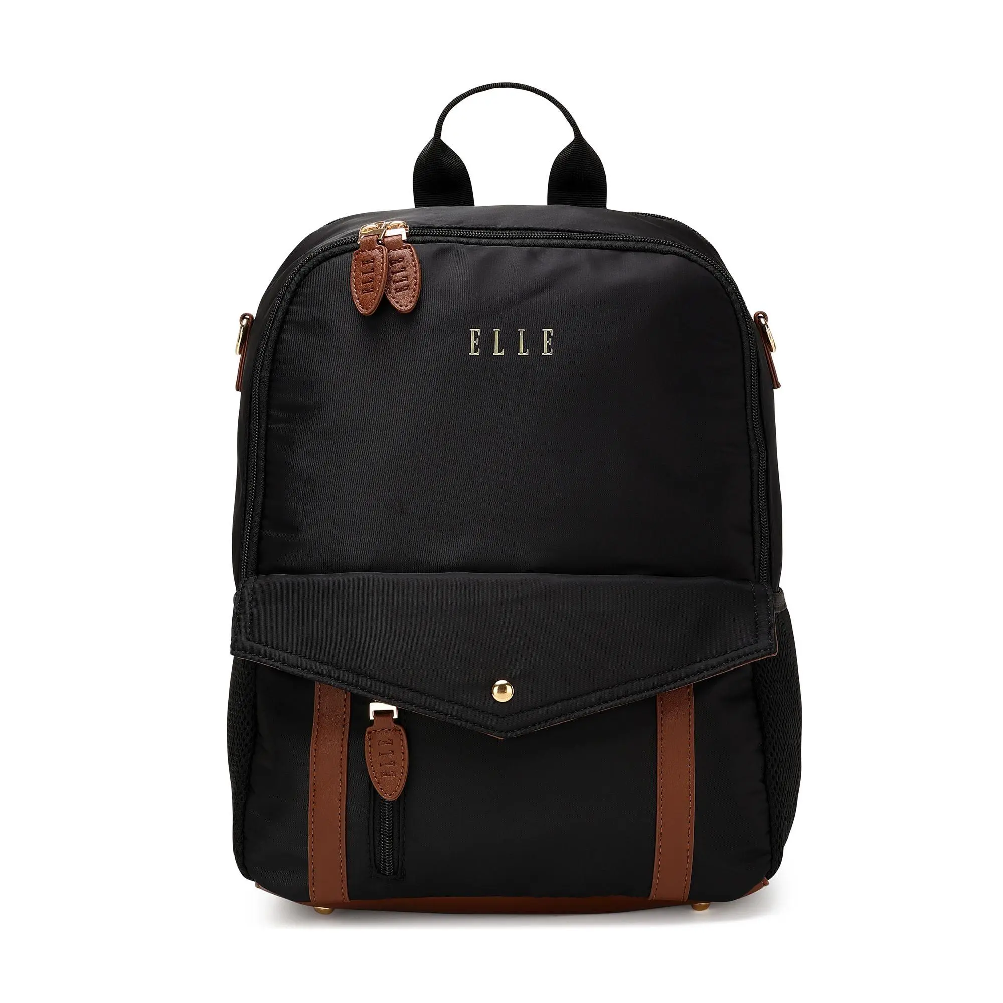 ELLE Luxe Journey Twill and Vegan Leather Backpack ELLE Luxe Journey Twill and Vegan Leather Backpack