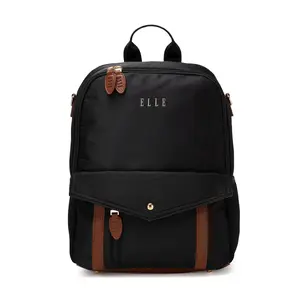 ELLE Luxe Journey Twill and Vegan Leather Backpack