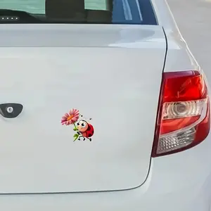 1PC Exquisite and Cute Seven Star Ladybug Car Sticker Decoration Windshield Bumper Sticker Car Parts Transfer Gift Car Decals