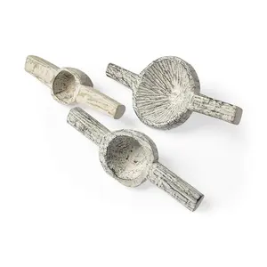 HomeRoots 392428 3 x 5 x 12 in. White Wooden Measuring Cup Decor