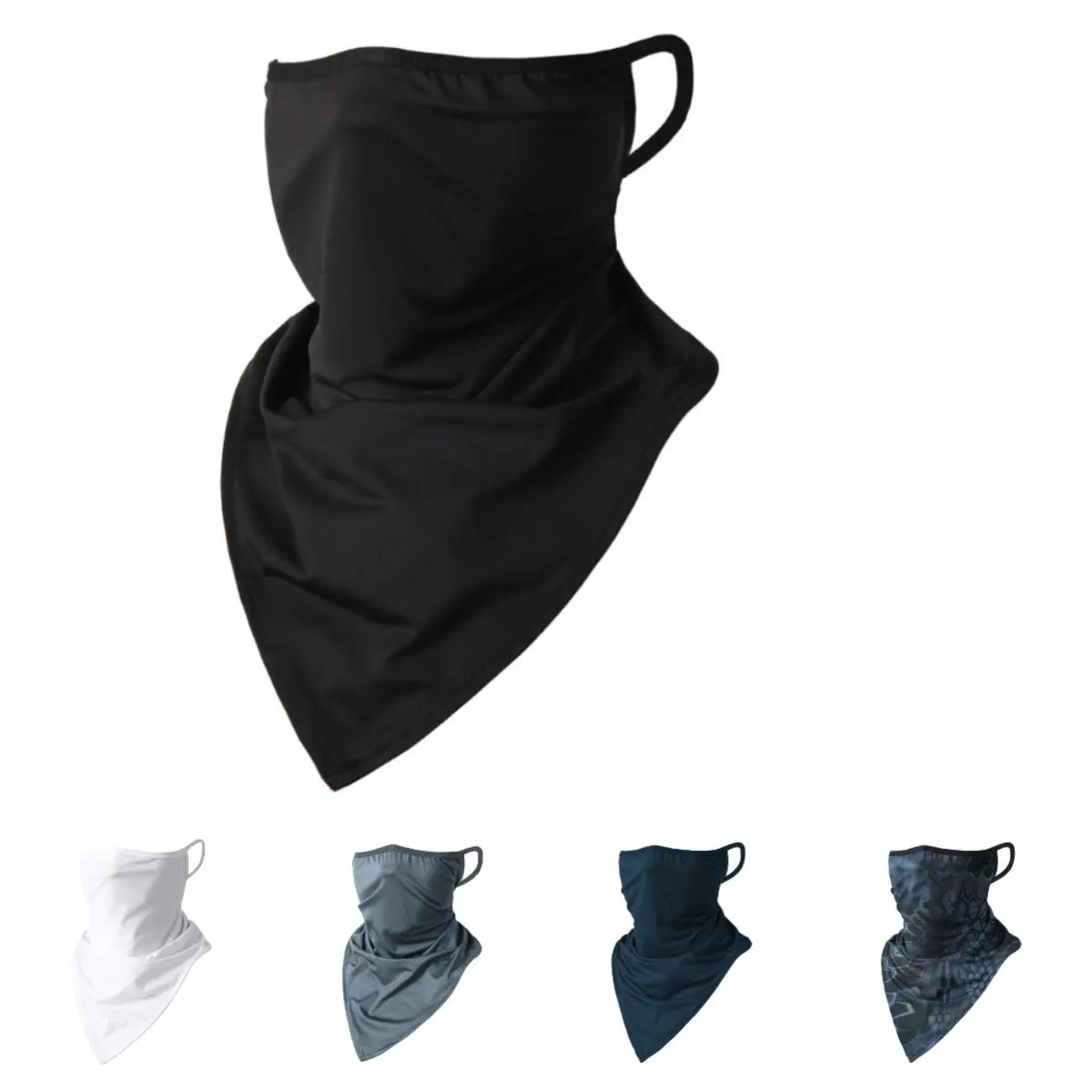 2-Pack Microfiber Neck Gaiter Headwear, UV Protection Face Covers with Ear Loops, Balaclava Mask for Men & Women for Motorcycle, Fishing, Hiking, Balaclava Mask Motorcycle, Motorcycle Accessories