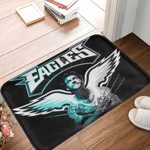 Eagles themed floor mat with wing and claw graphic design durable non slip surface soft and easy to clean perfect for living room home entryway office decor sports fan gift and music inspired spaces
