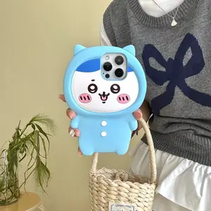 Cartoon Cute Blue Pajamas Little Eight Silicone Case Cover For iPhone 17 16 15 14 13 12 11 Pro Max Plus