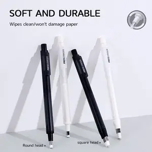 Professional Art Drawing Eraser, Dust-Free Button Design, Ideal for Quick Sketches, Eraser, Dual-Headed Pencil Shape, Daily Use, Art Supplies