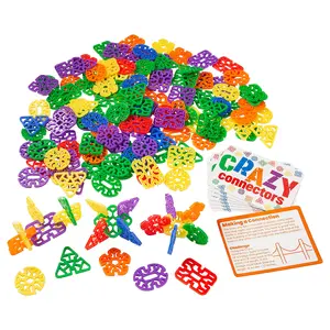 Bulk 153 Pc. STEM Cool Crazy Connectors Activity Learning Challenge Kit