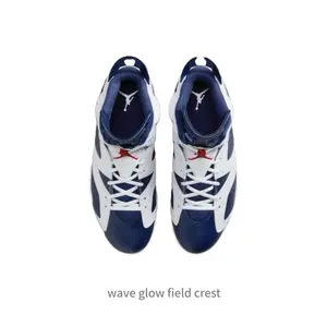 Retro High-Top Sneakers White and Midnight Navy Colorway