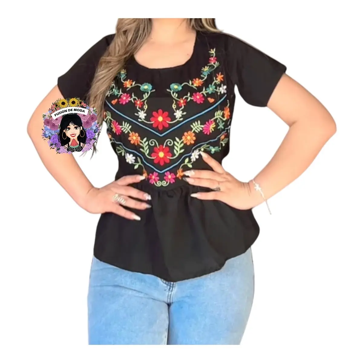 Blusa margarita en Tela rayon