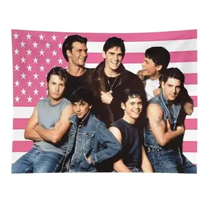 The Outsiders Pink American Flag Tapestry 3x5 FT - Polyester 80s Classic Movie Wall Hanging for Bedroom Decor, Retro Film Aesthetic Banner