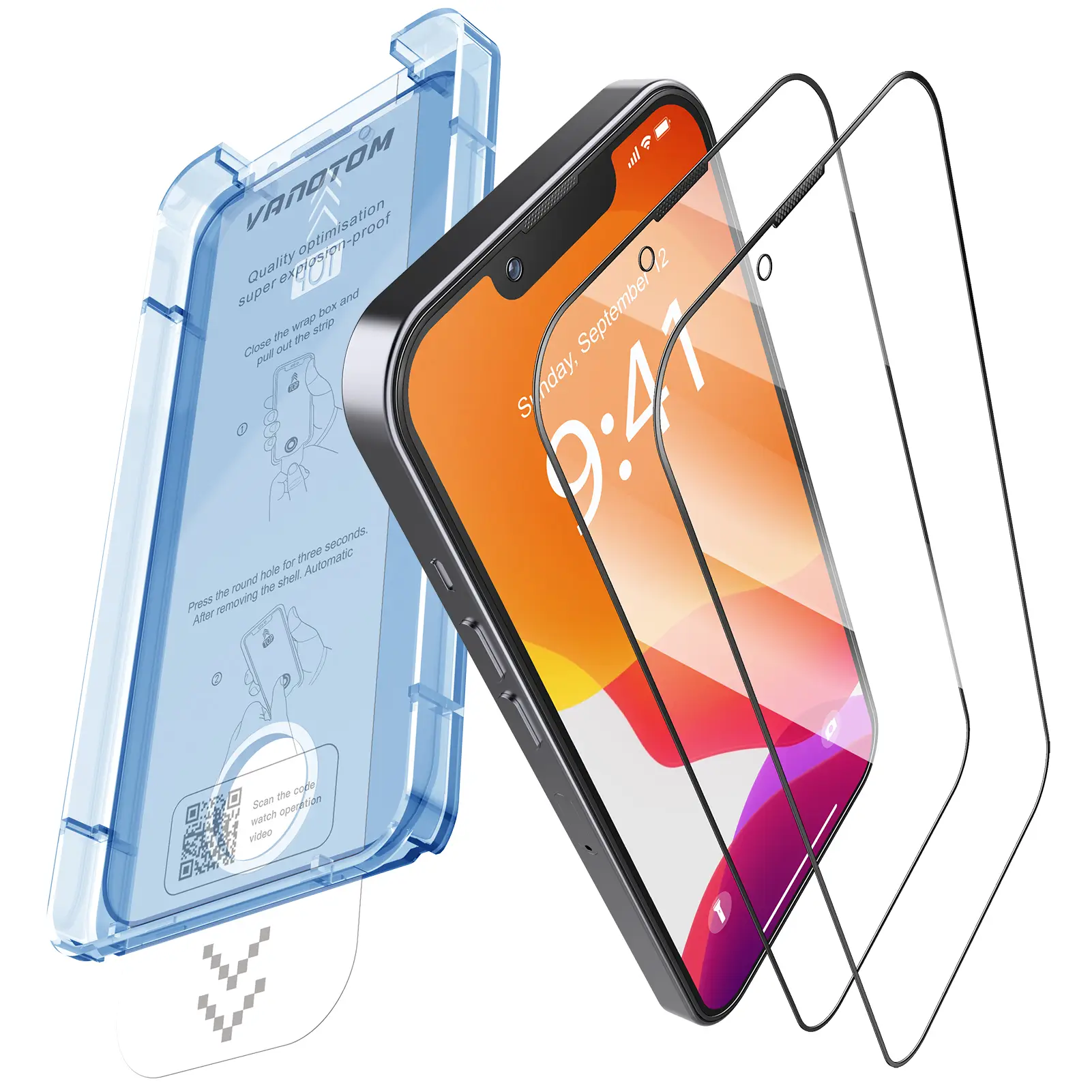 Anti-peeping Tempered Glass Screen Protector, 2pcs/set Full Screen Coverage Protective Film, Durable Phone Screen Protector for iPhone 6 7 8 X 11 12 1