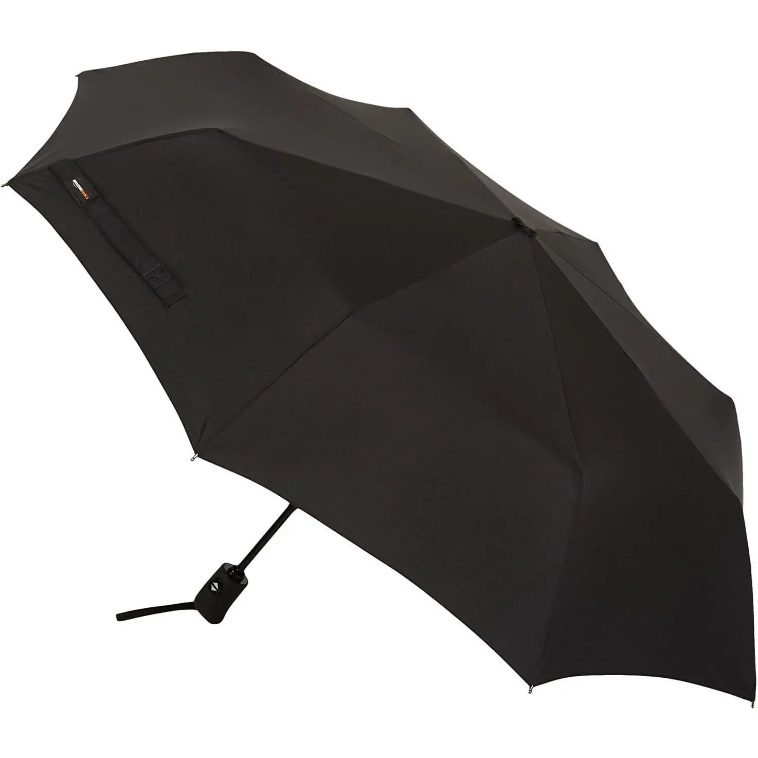 Round Automatic Small Compact Travel Umbrella, One Size, Black