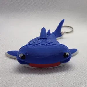 Shark Fidget Toy – 3D Printed Articulated Shark Flexible Desk Buddy & Keychain