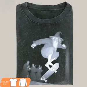 LOTR Vintage Tee, Gandalf Skateboarding T-Shirt, Funny Meme Cringe Shirt, LOTR Tee, Retro Movie shirt, Streetwear