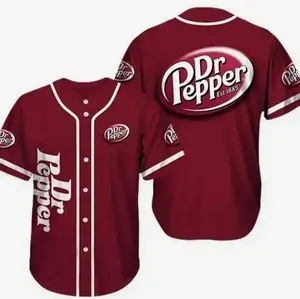 Dr Pepper Baseball Jersey, Trendy Back to School Shirt, Unisex Soda Lover Streetwear, Vintage Soft Drink Fan Top