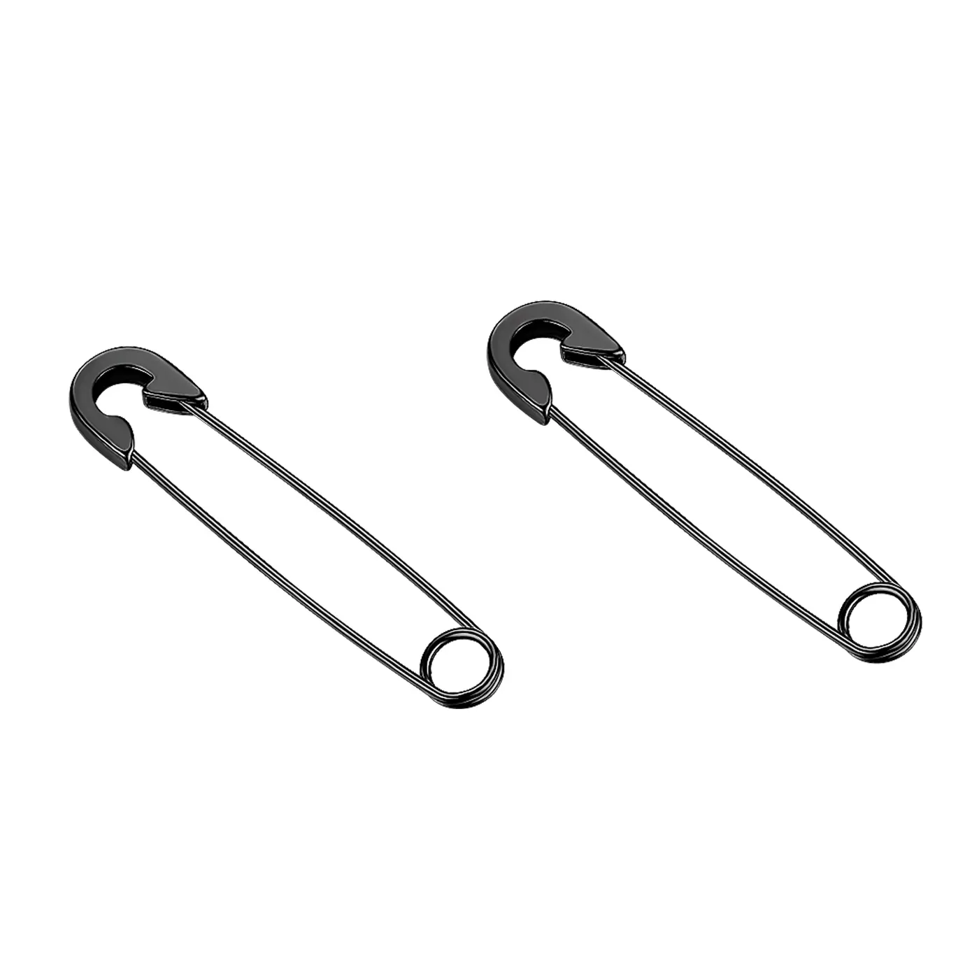 OIDEA Punk Goth Ear Cuffs, Stainless Steel Safety Pin Statement Jewelry for Men & Women, Alternative Fake Piercing for Concerts, Graphic Line, Statement Shape For Concerts, Unisex