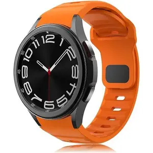 20mm Rugged No Gap Band for Samsung Galaxy Watch 6 5 4 Band 44mm 40mm/Galaxy Watch 6 Classic Bands 47mm 43mm/Watch 5 Pro 45mm/Watch 4 Classic 46mm 42mm, Silicone wristband Sport strap Men wome Accessories Wearable
