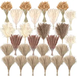 610 PCS Dried Pampas Grass Decor Dried Flower Bouquets for Wedding Home Centerpiece Table Modern Western Living Room Nursery Boho Room Beach Women Office Boho Decor