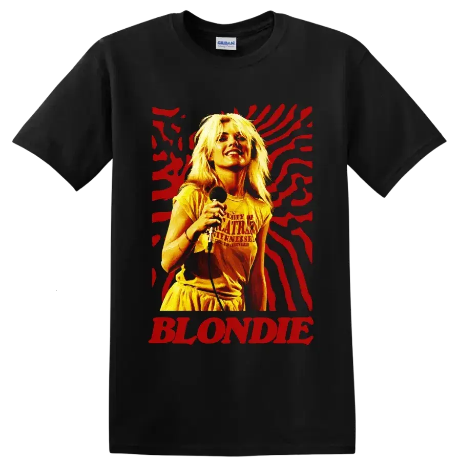 Blondie Rock Band T Shirt, Blonde Singer Retro Concert Performance Graphic Tee
