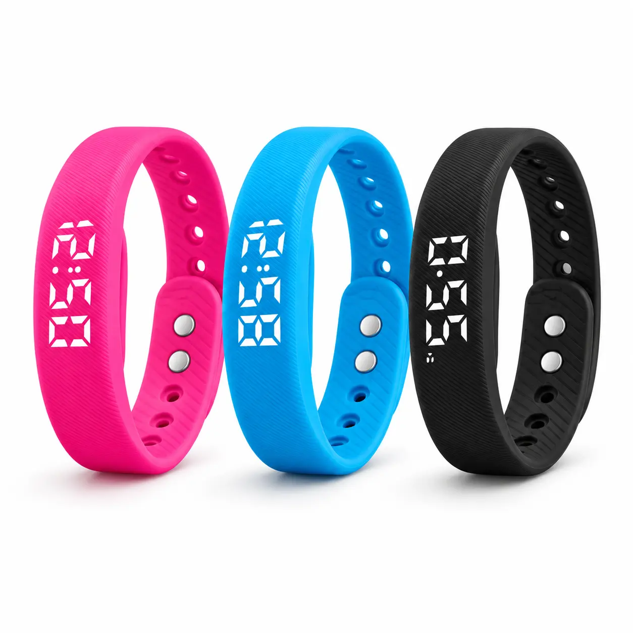 Fitness Tracker Pedometer Watch, LED Digital Sports Wristband with Step Counter, Silent Vibration Alarms, Stopwatch, Calorie & Distance Tracking for Teens, Men & Women