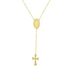EVRY JEWELS Gold or Silver Plated Women's Hypoallergenic Sacred Glow Lariat Necklace